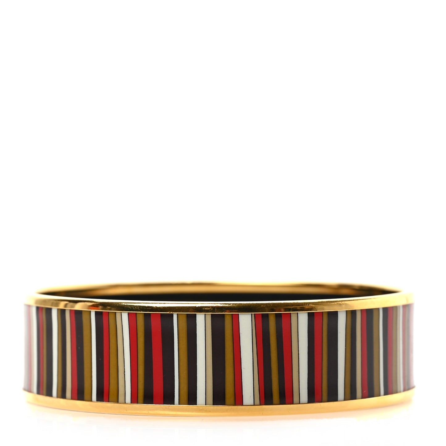 Enamel Printed Stripes Wide Bracelet 62