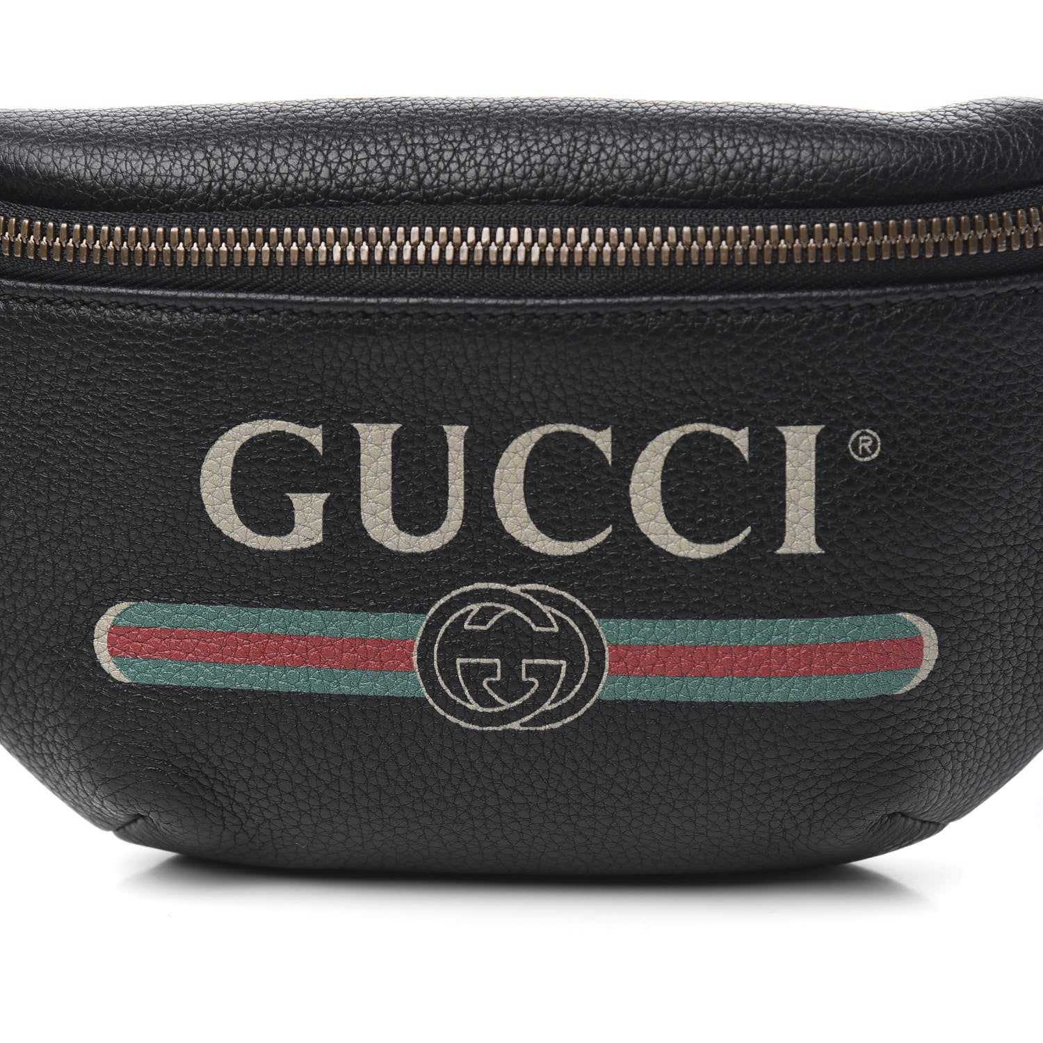 Gucci Grained Calfskin Small Logo Belt Bag Black 9 of 9