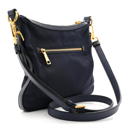Prada Tessuto Nylon Saffiano Small Crossbody Bag Navy 3 of 12