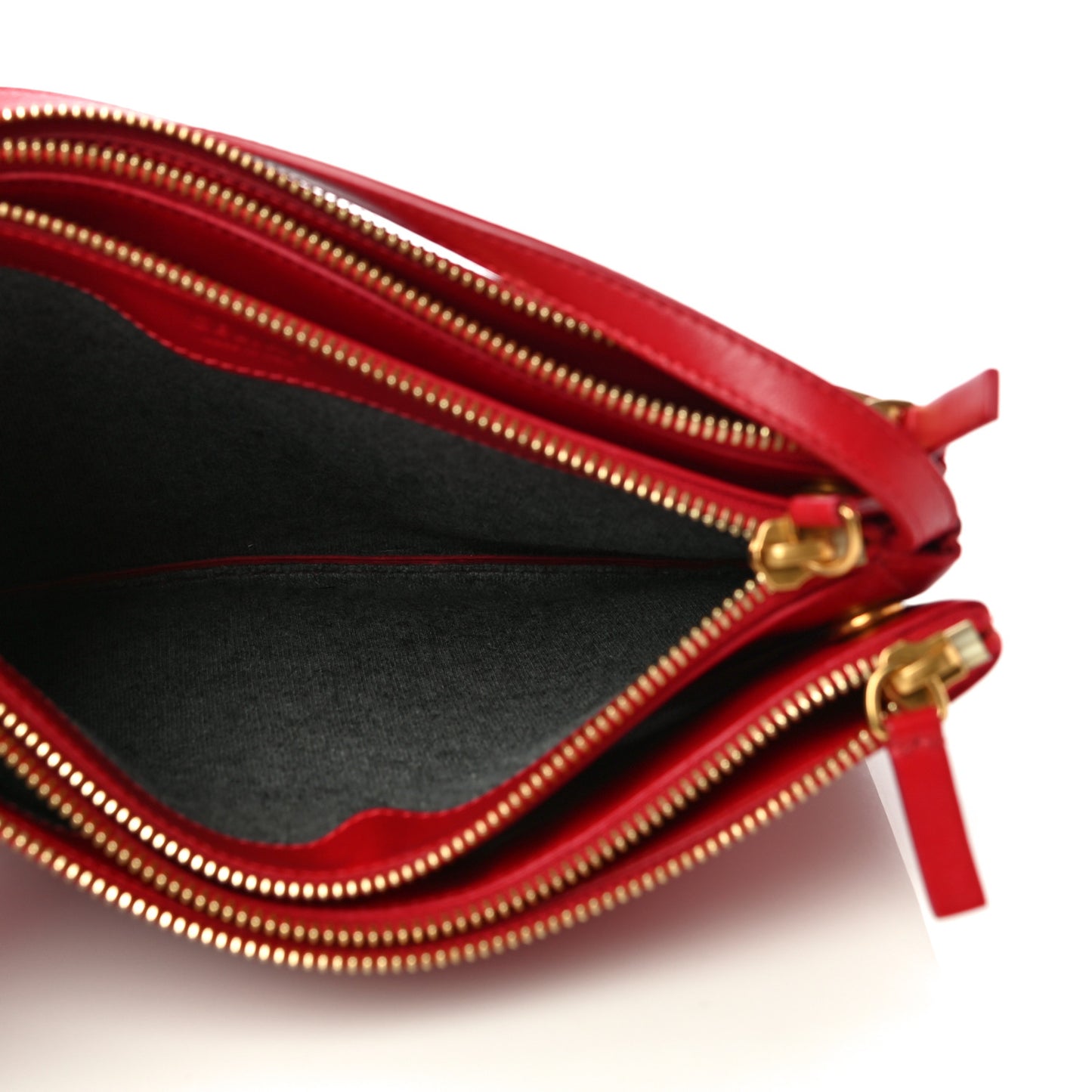 Lambskin Large Trio Crossbody Bag Red