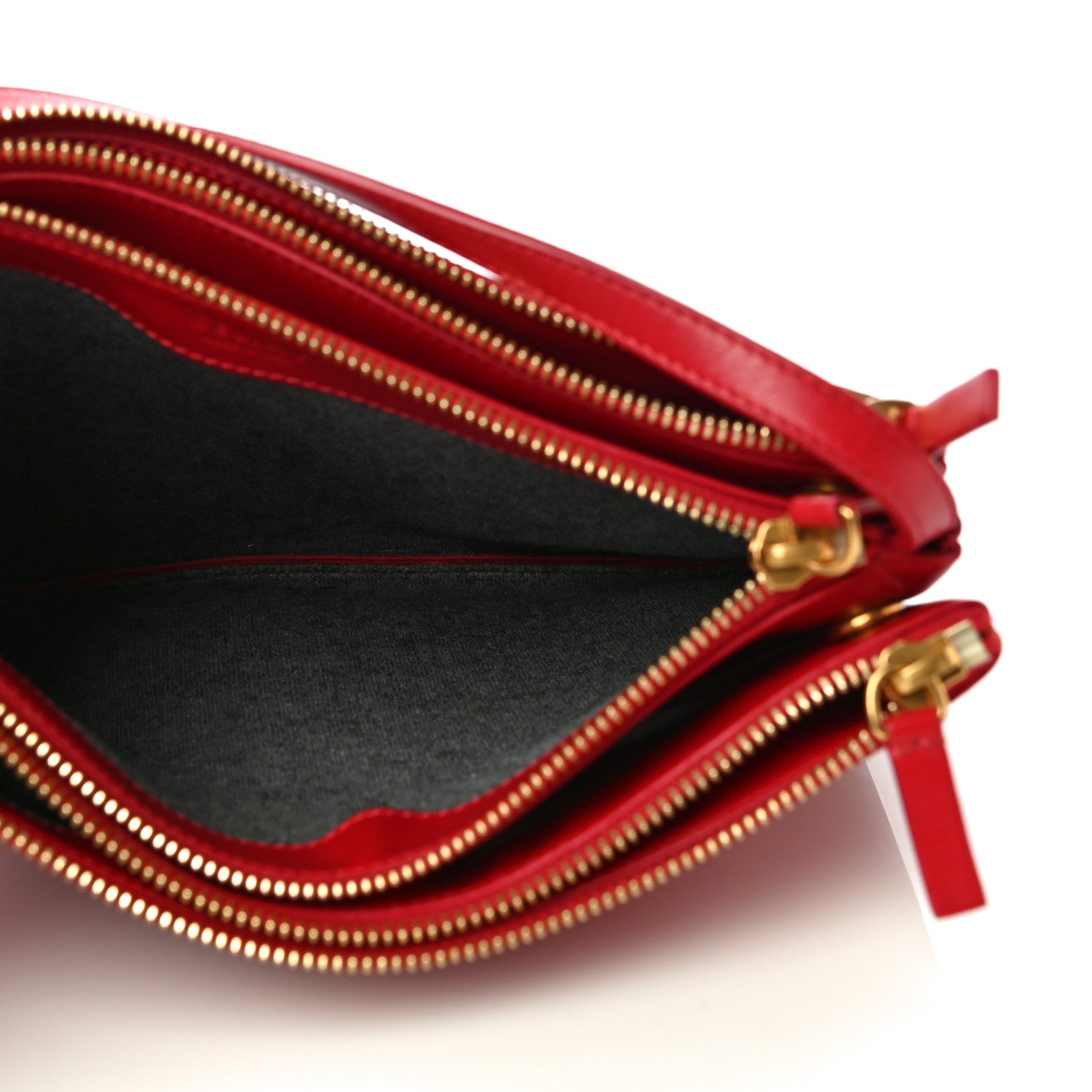 Celine Lambskin Large Trio Crossbody Bag Red 8 of 11