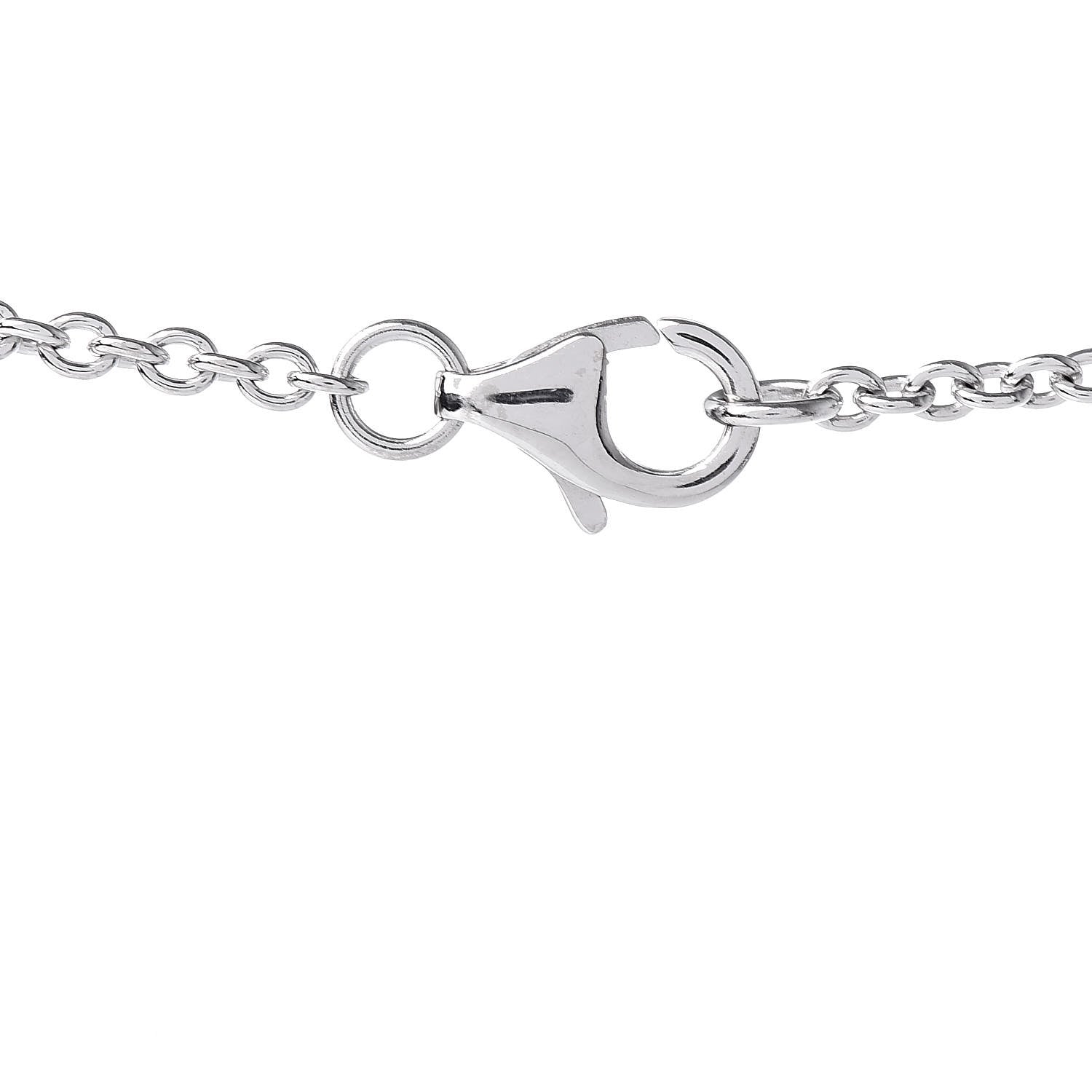 Cartier 18K White Gold Interlocking LOVE Necklace 6 of 7