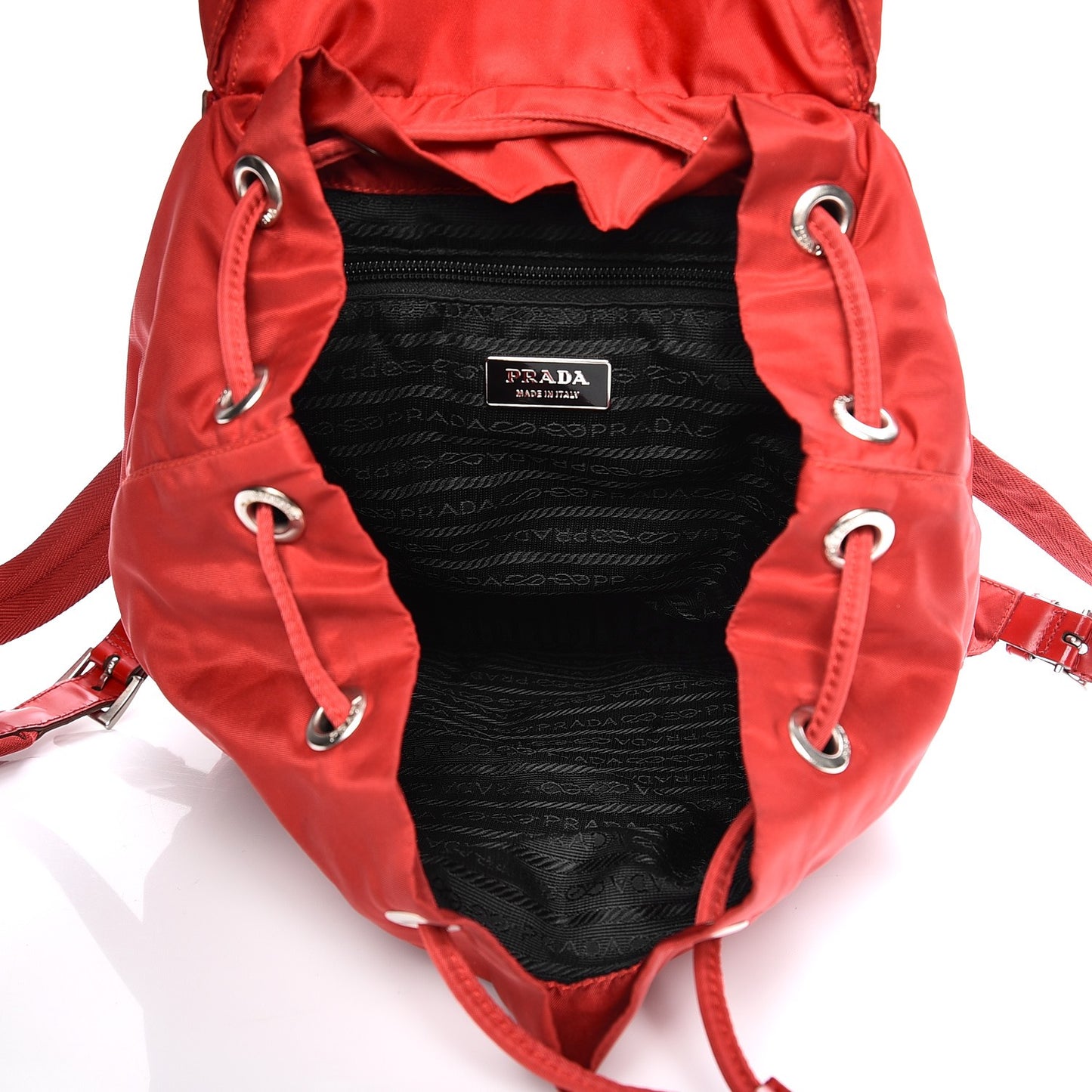 Nylon Vela Medium Backpack Rosso