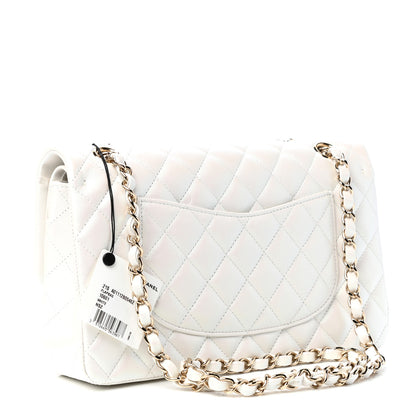 Chanel Iridescent Calfskin Quilted Medium Double Flap White 3 of 11