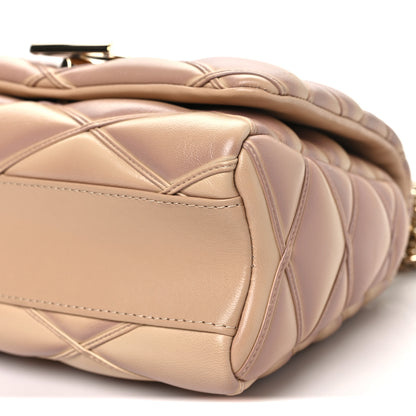 Louis Vuitton Lambskin Malletage Top Handle GO-14 MM Beige Rose 9 of 9