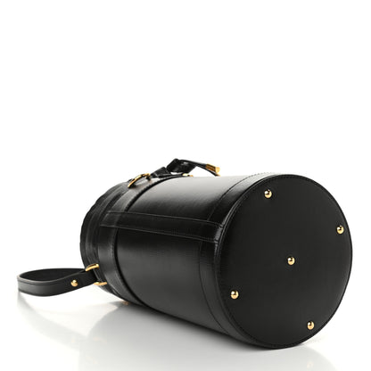 Gucci Azalea Sakai Calfskin Small Horsebit 1955 Drawstring Bucket Bag Black 4 of 10