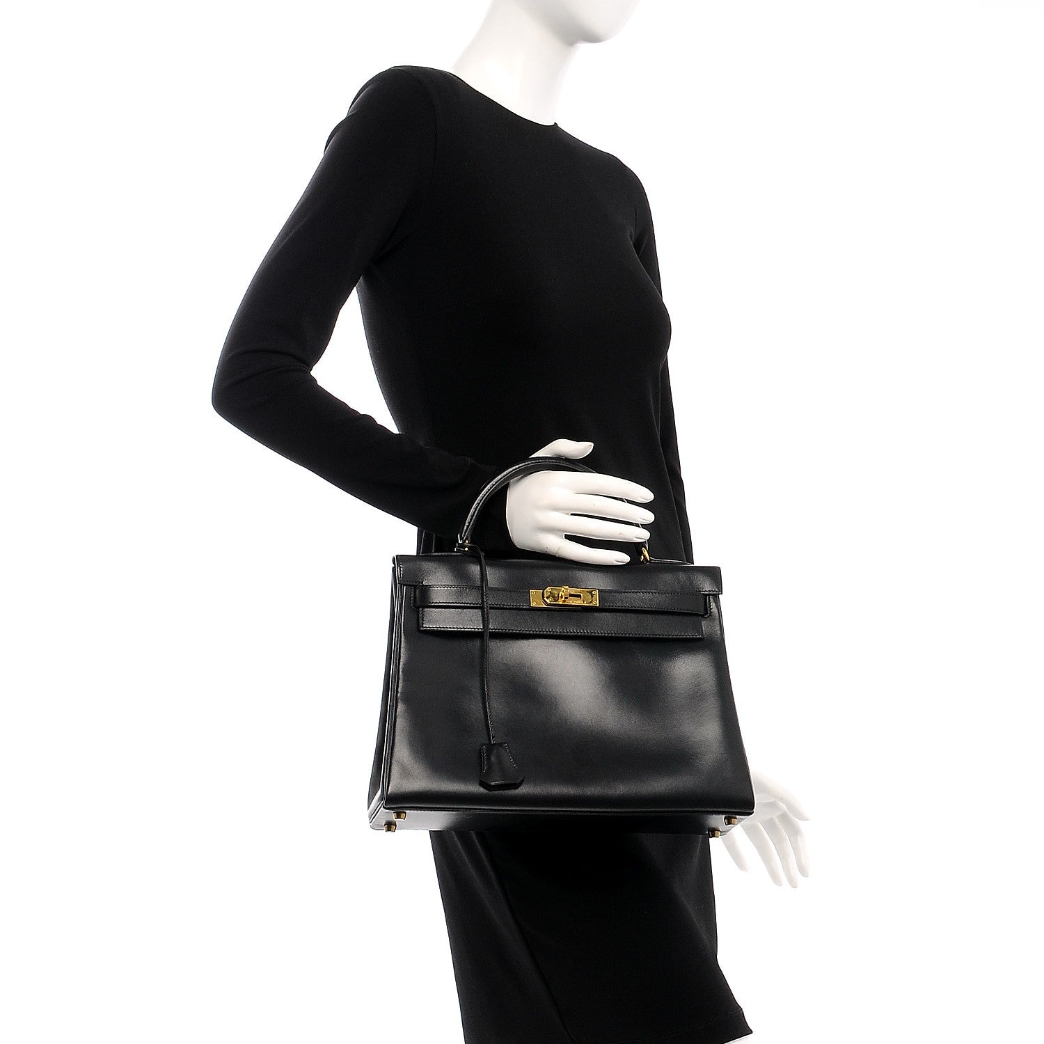 Hermes Box Kelly Retourne 32 Black 2 of 7