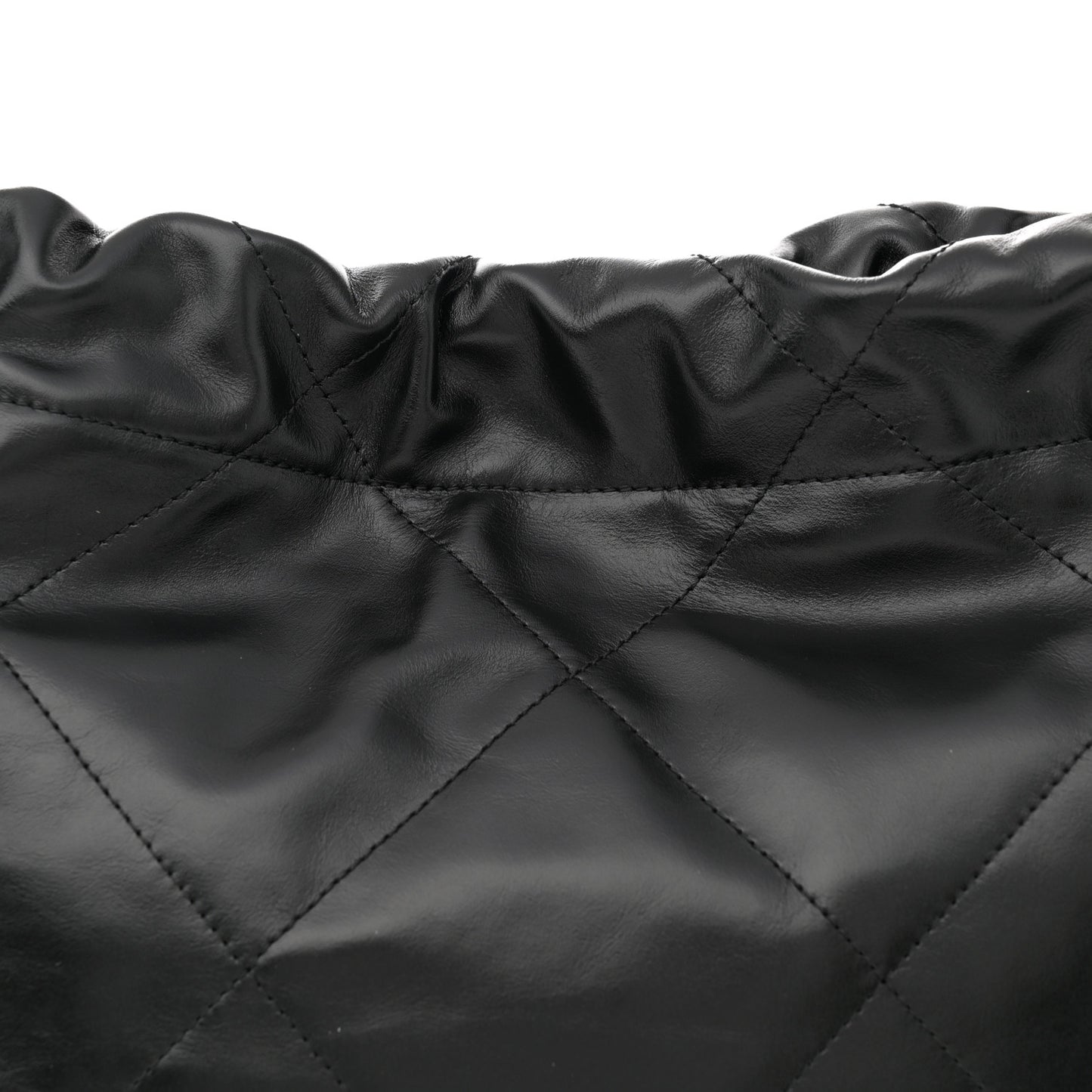 Shiny Calfskin Quilted Small Chanel 22 Black