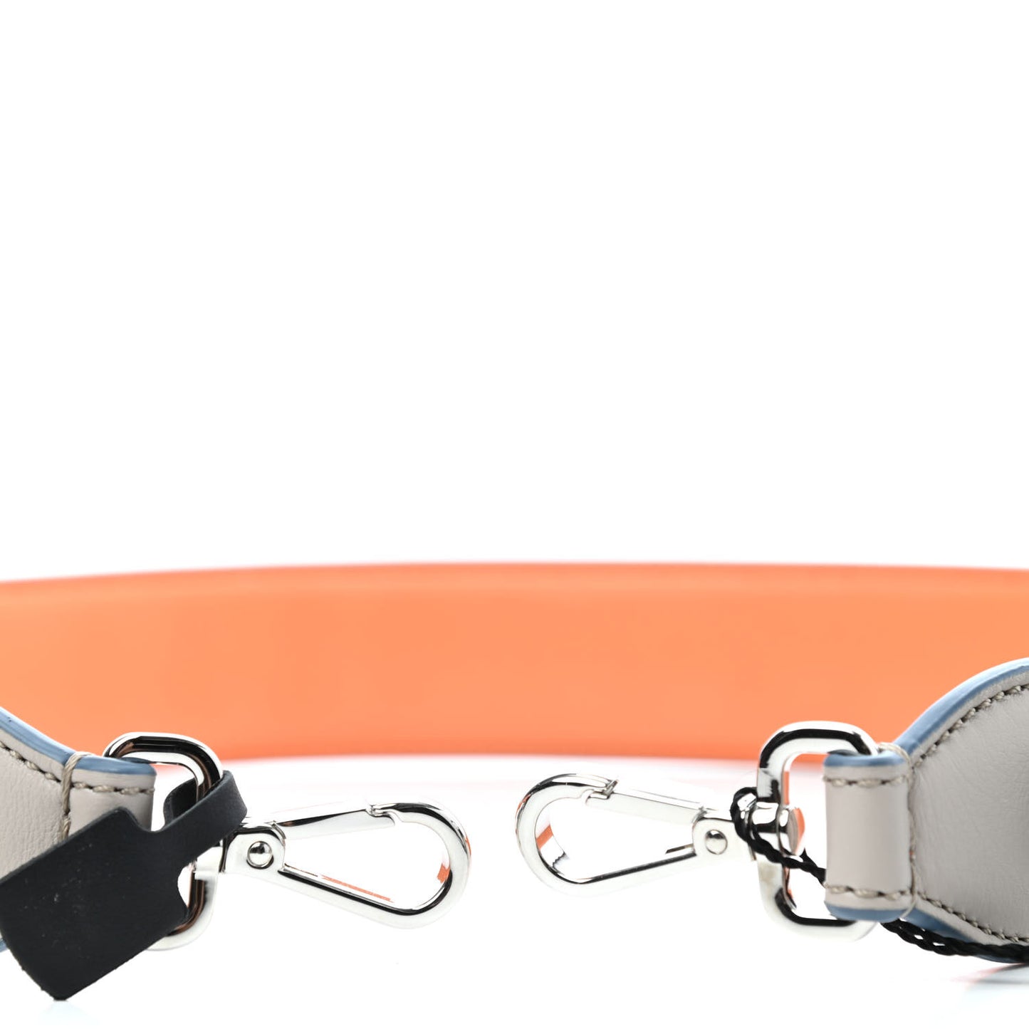 Vitello Dolce Plexiglass Bi-Color Studded Strap You Grigio Polvere Arancio Multicolor