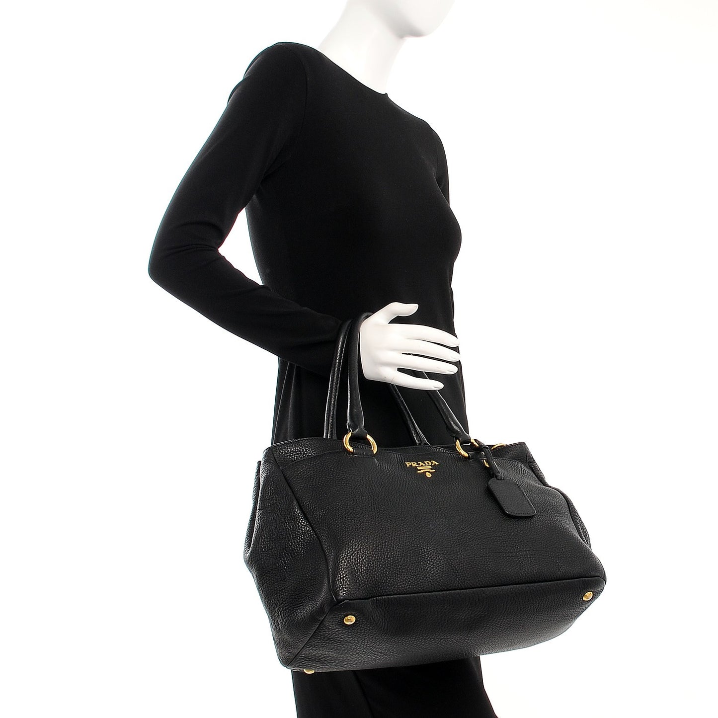 Vitello Daino Tote Nero Black