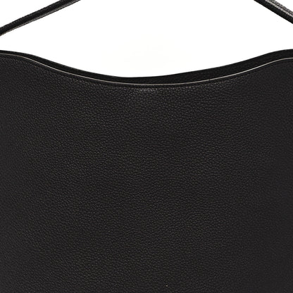 Tom Ford Pebbled Calfskin Large Alix Padlock Zip Hobo Bag Dark Brown 8 of 12
