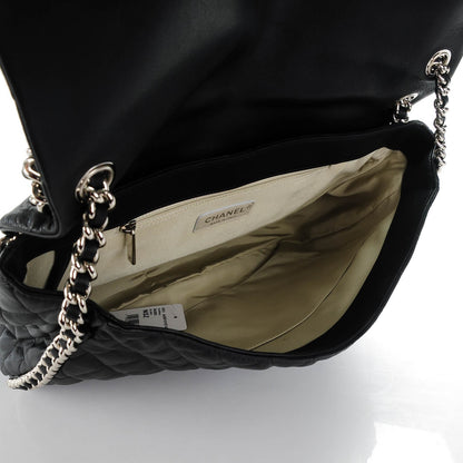 Chanel Washed Lambskin Quilted Maxi Chain Around Flap Black 5 of 7