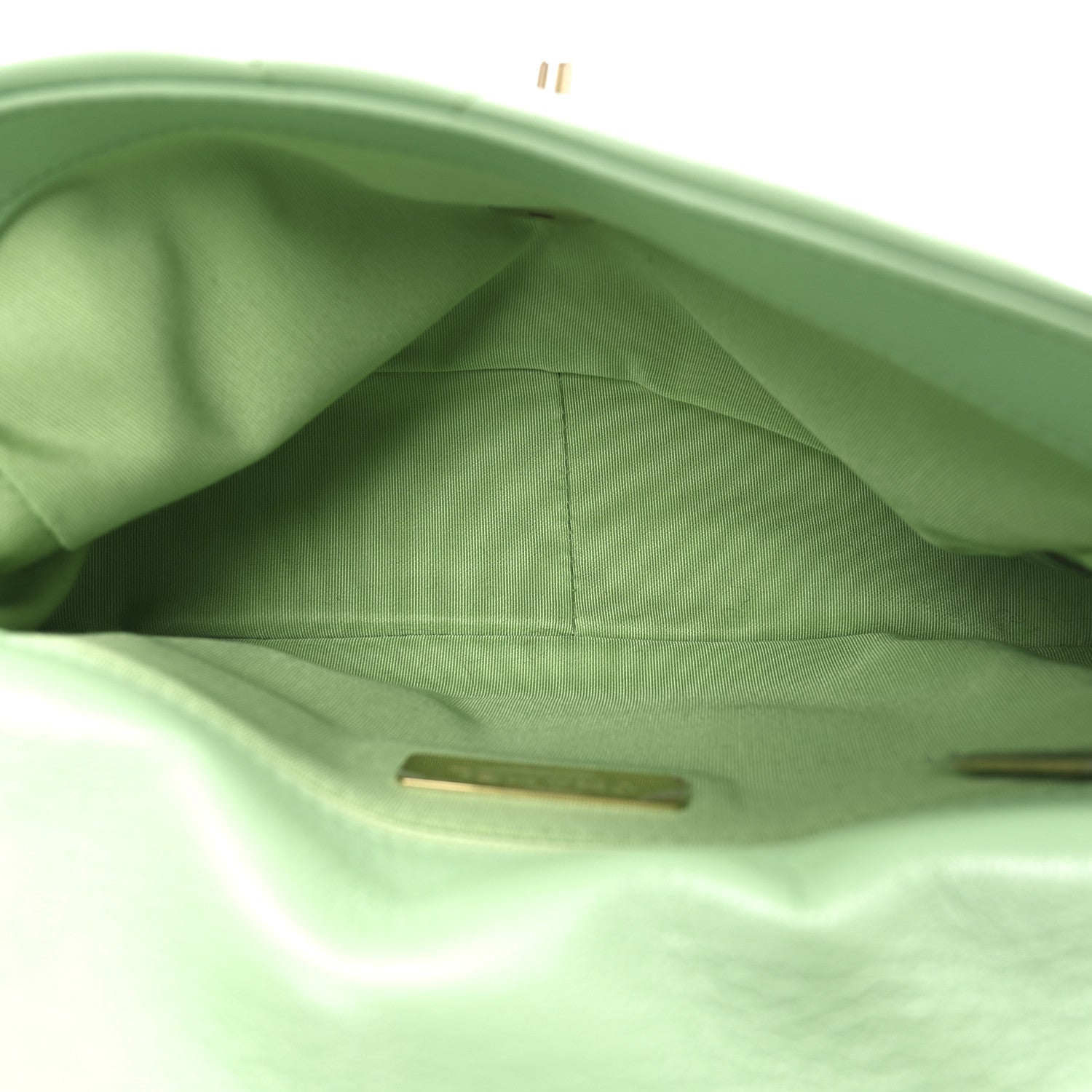 Chanel Goatskin Quilted Medium Chanel 19 Flap Light Green 1714177