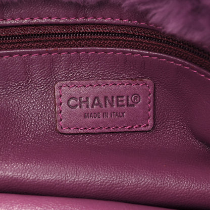 Chanel Rabbit Fur Shoulder Bag Dark Purple 6 of 11