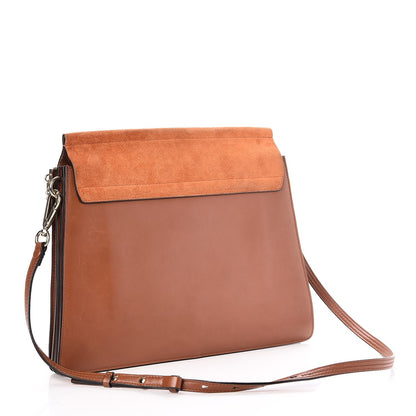 Chloe Suede Calfskin Medium Faye Shoulder Bag Tobacco 3 of 7