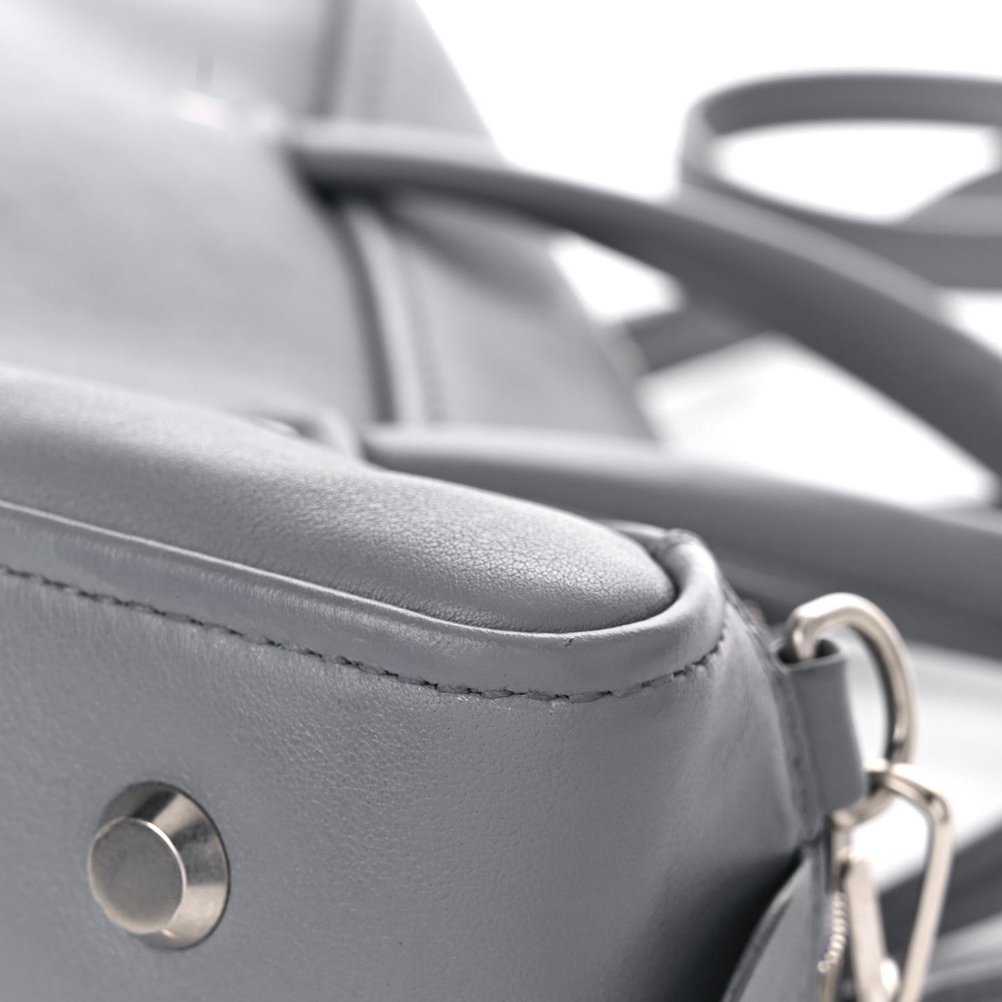 Calfskin S Triangle Duffle Grey