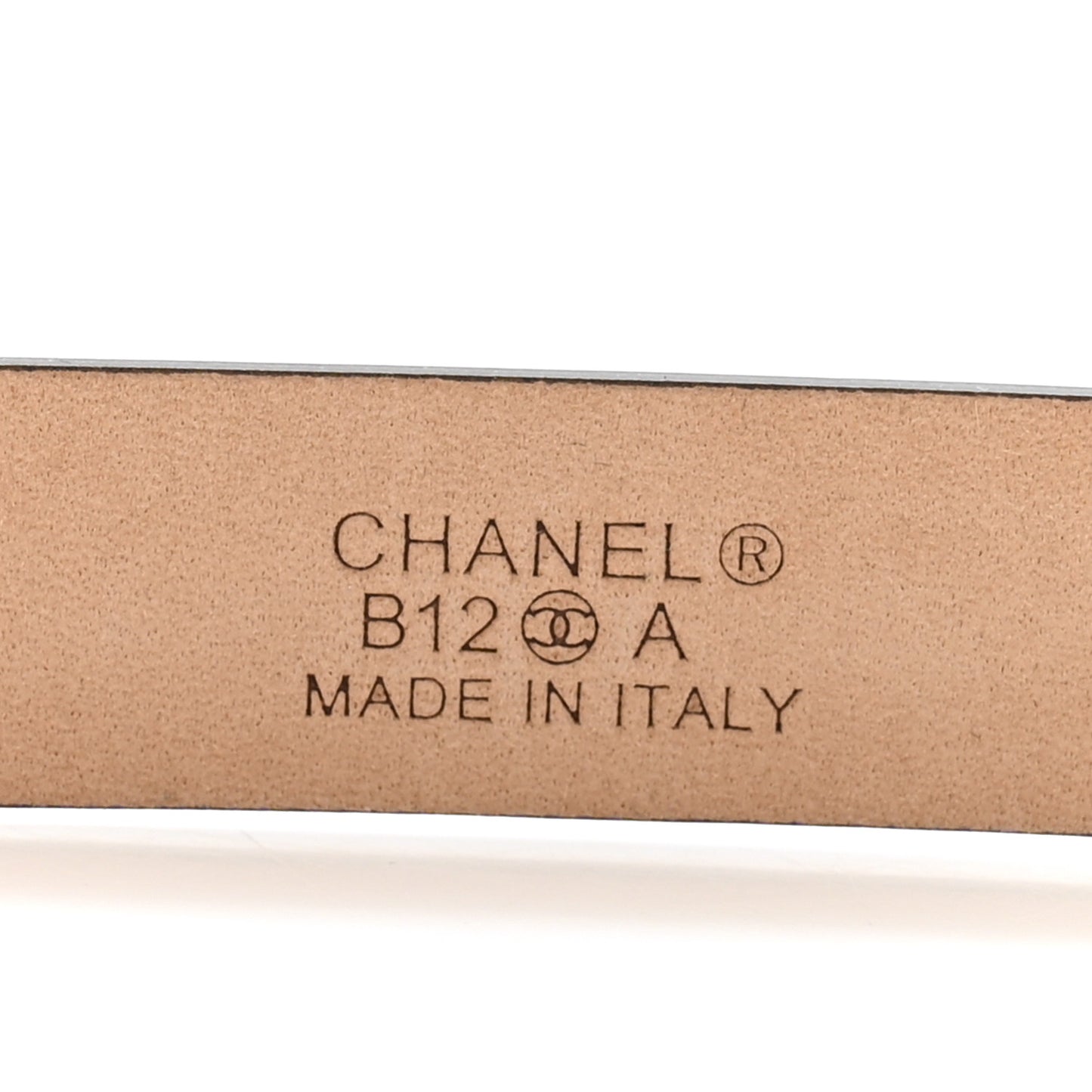 Patent CC No 5 Perfume Bottle Skinny Belt 90 36 Black