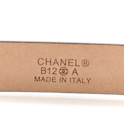Chanel Patent CC No 5 Perfume Bottle Skinny Belt 90 36 Black 5 of 7