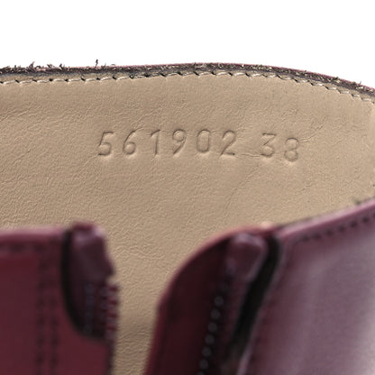 Loewe Calfskin Loafer Ankle Boots 38 Burgundy 7 of 11