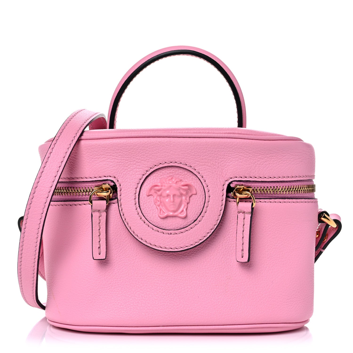 Versace Grained Calfskin La Medusa Mini Shoulder Bag Pink 1 of 9