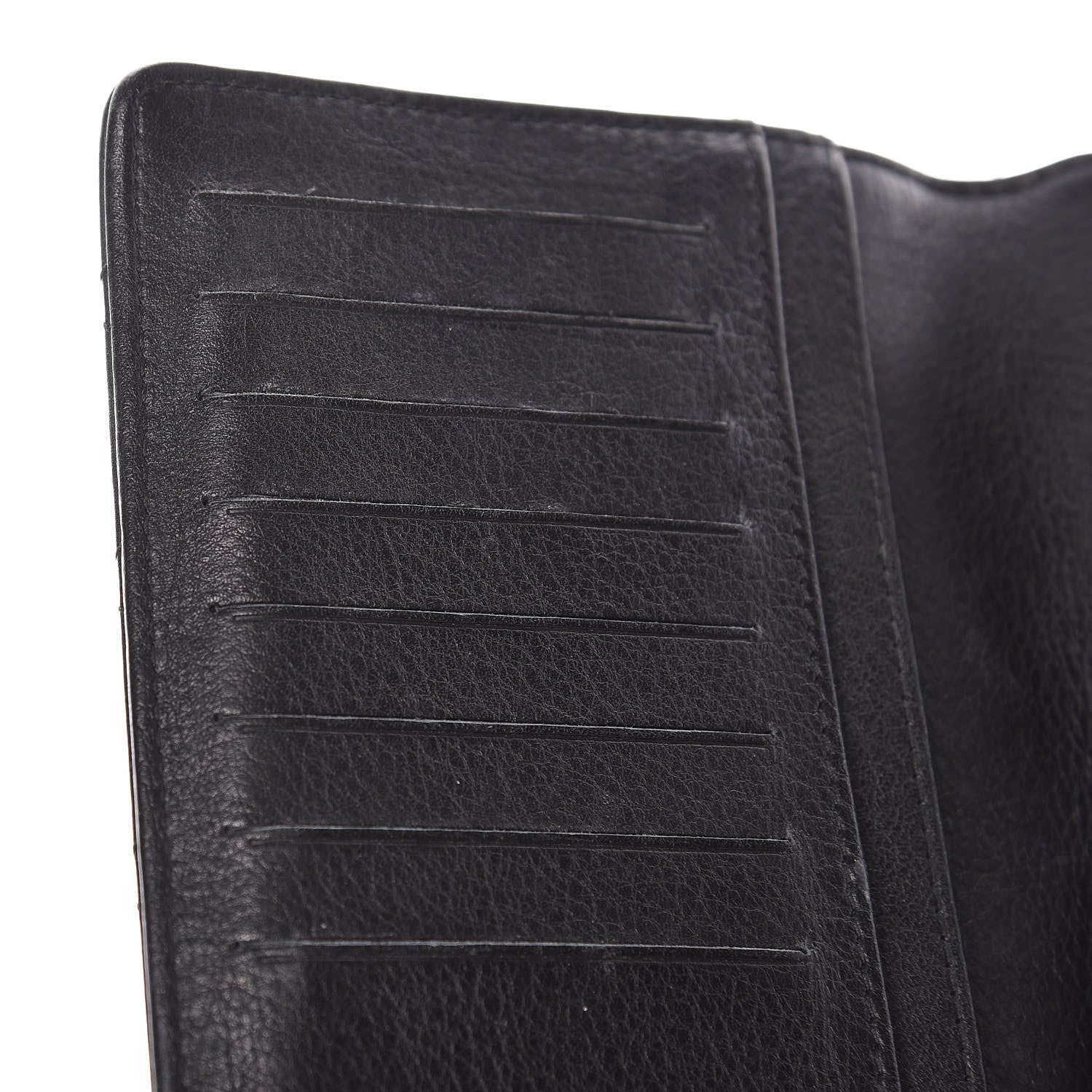 Chanel Calfskin Diamond Stitched Yen Wallet Black 9 of 14