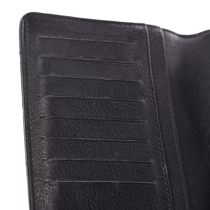 Chanel Calfskin Diamond Stitched Yen Wallet Black 9 of 14