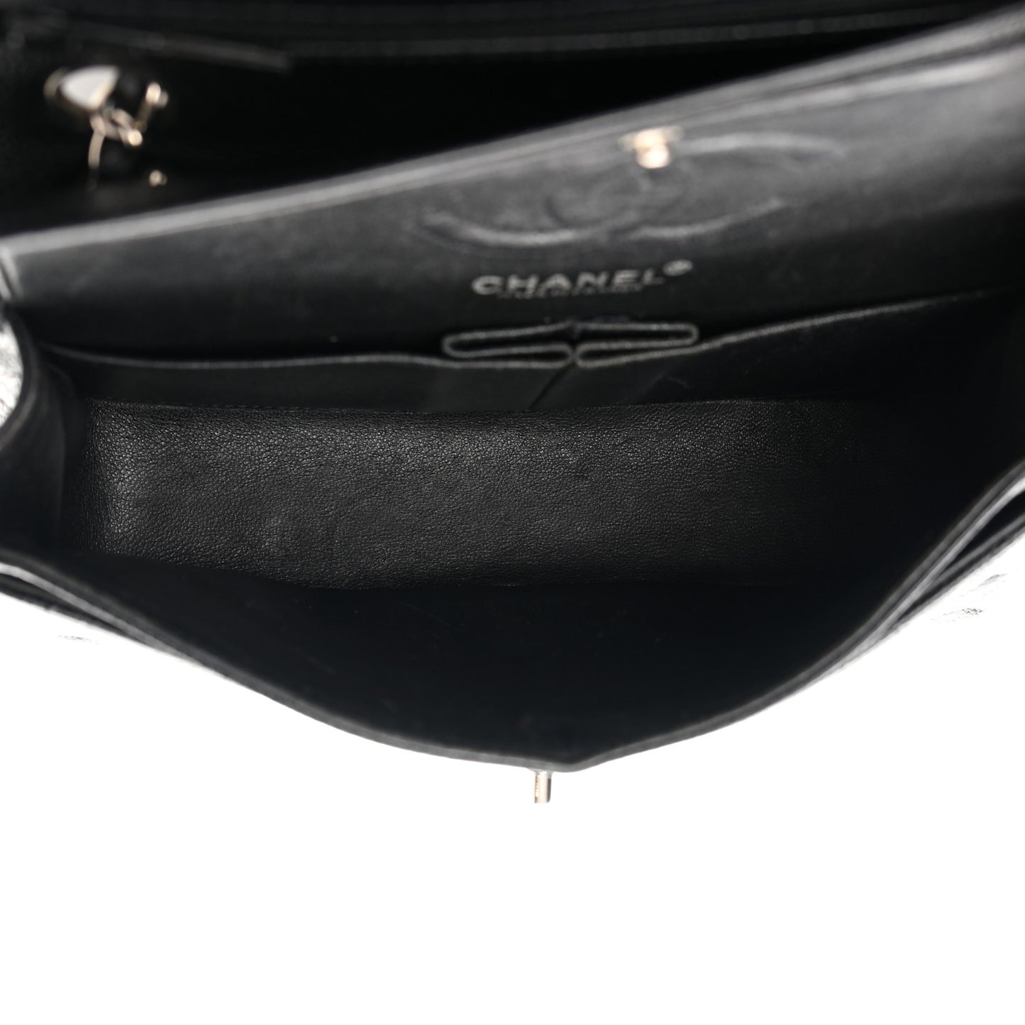 Caviar Quilted Small Double Flap Black