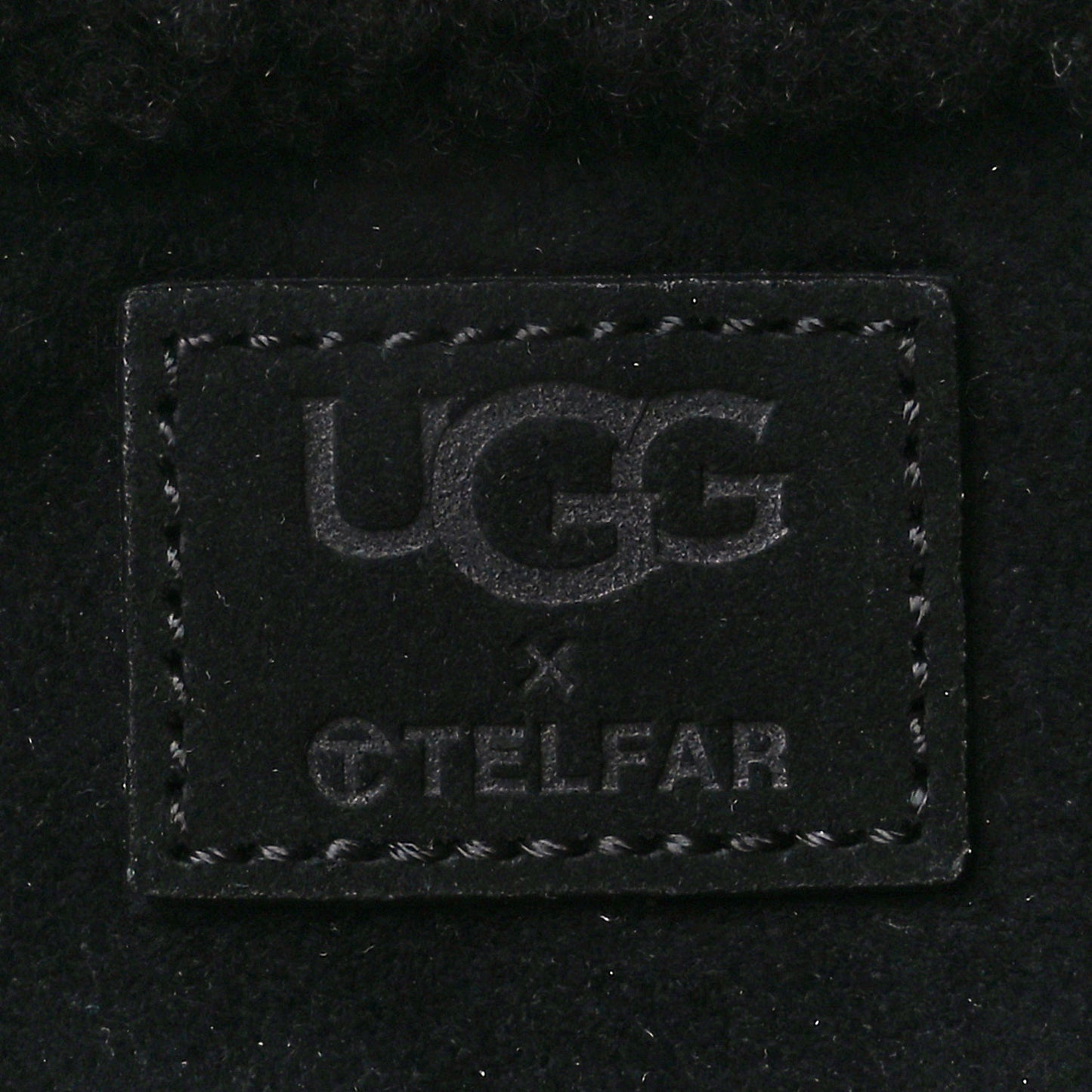 X UGG Suede shearling Small Shopping Bag Black