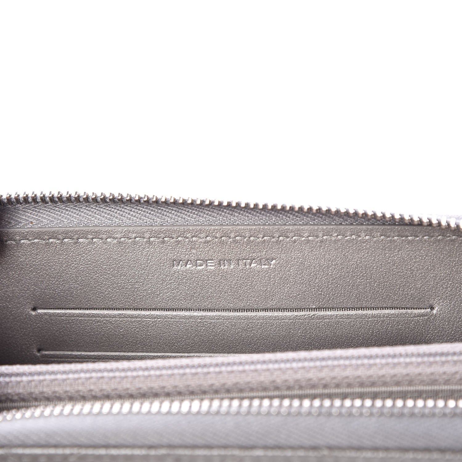 Chanel Metallic Caviar Quilted Medium Zip Around Wallet Silver 7 of 9