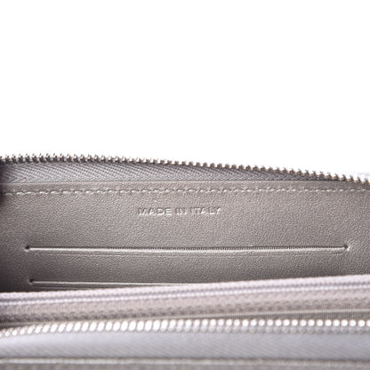 Chanel Metallic Caviar Quilted Medium Zip Around Wallet Silver 7 of 9