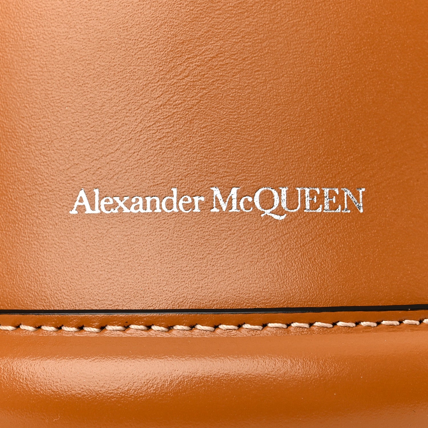 Alexander McQueen Calfskin The Curve Small Shoulder Bag Tan 6 of 11