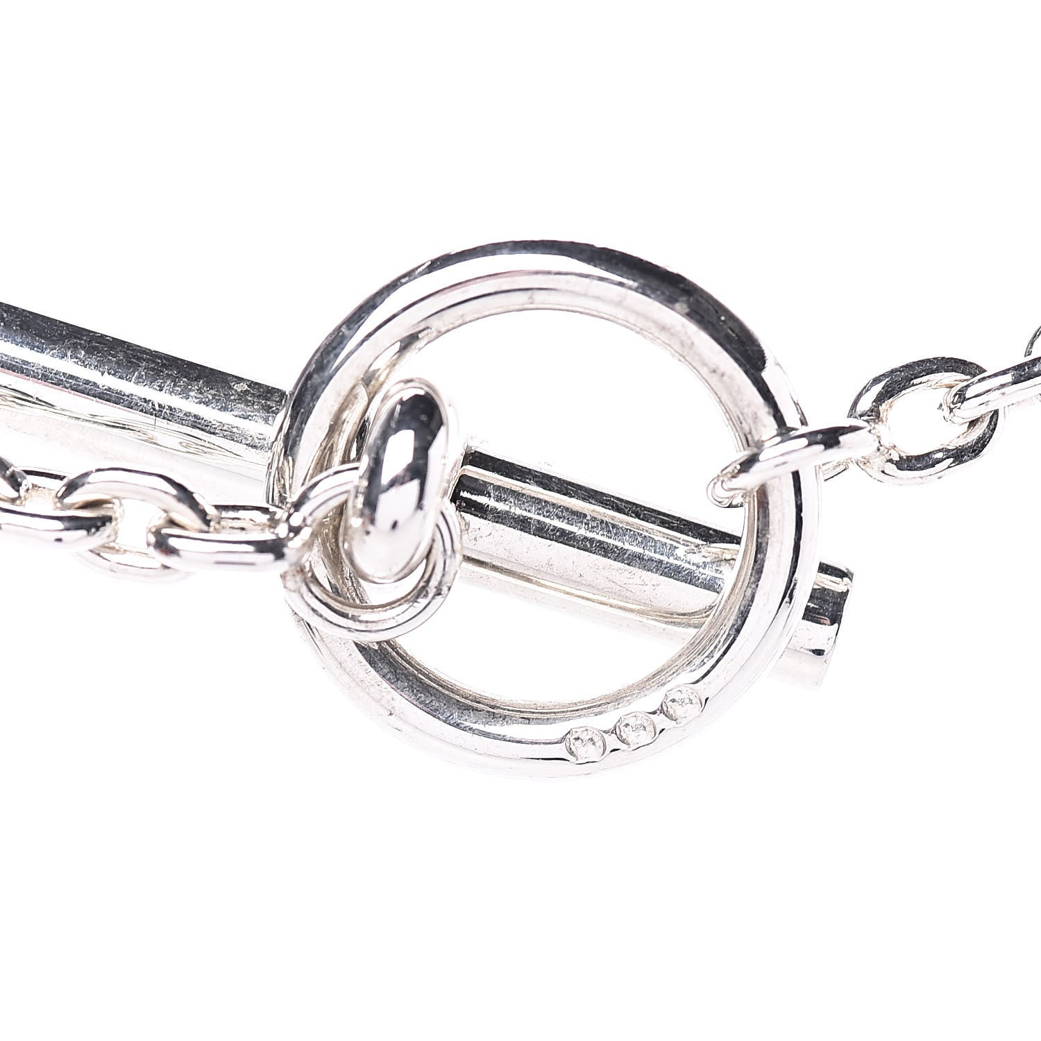 Hermes Sterling Silver Farandole Necklace 160 5 of 7