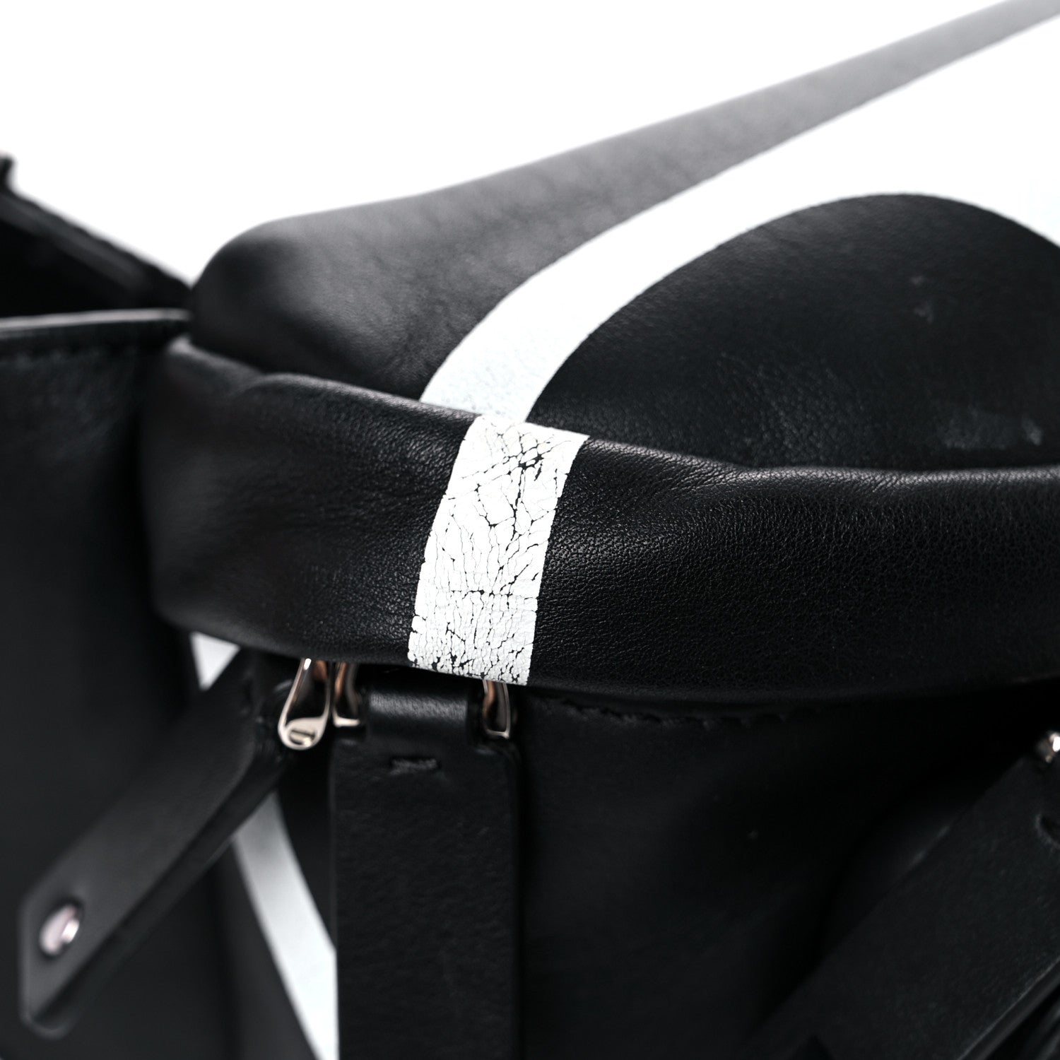 Valentino Garavani Calfskin Go Logo Belt Bag Black White 14 of 18