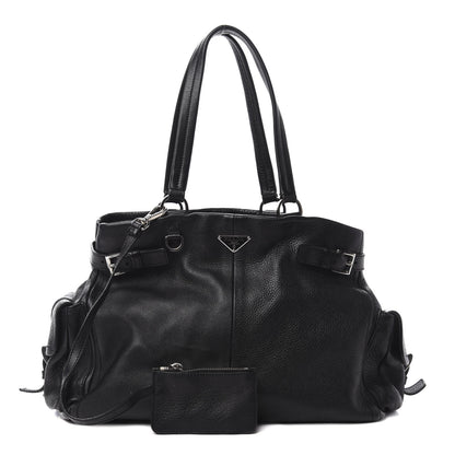 Prada Vitello Daino Shopping Tote Black 1 of 12