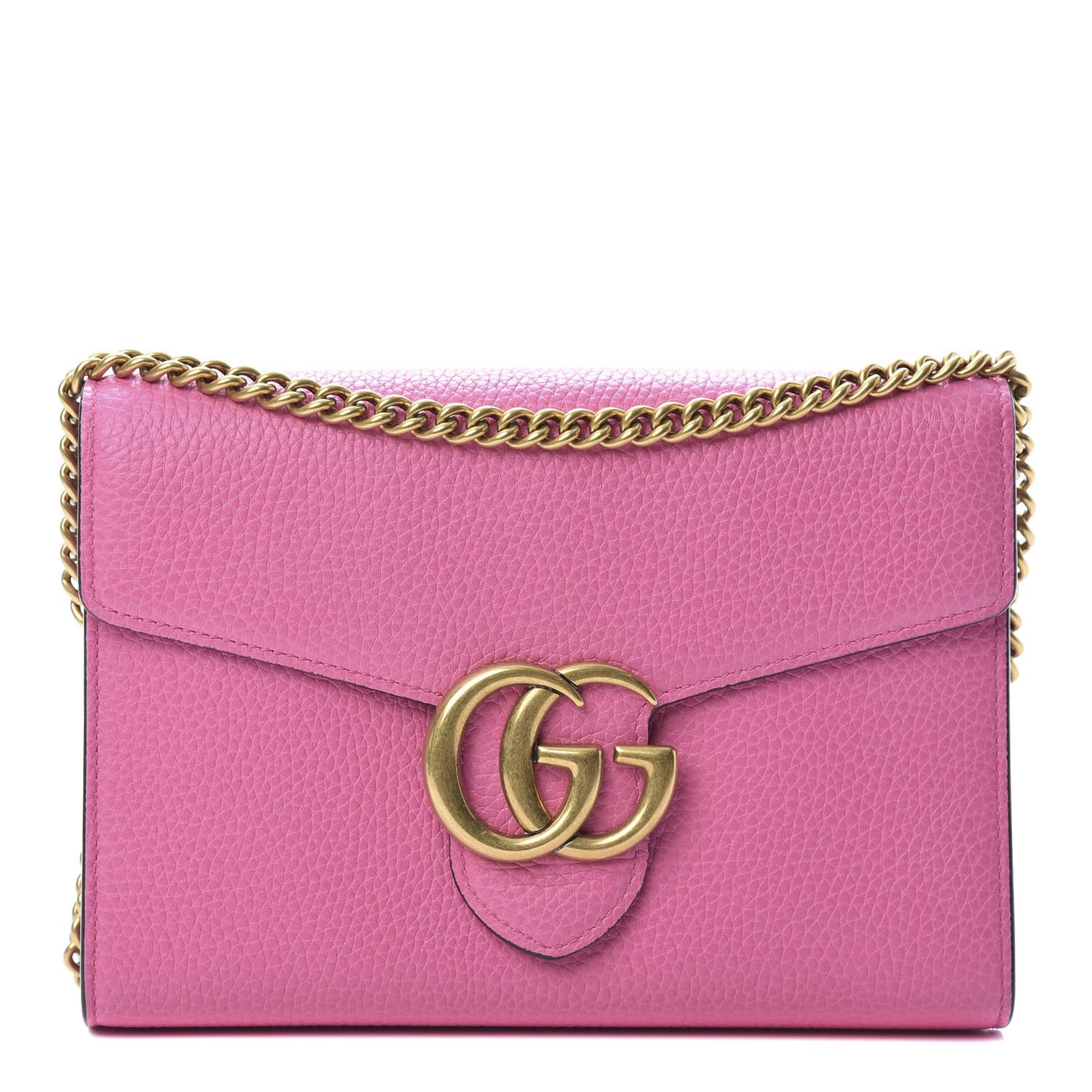 Cellarius Calfskin GG Marmont Chain Wallet Pink Tropical Flower