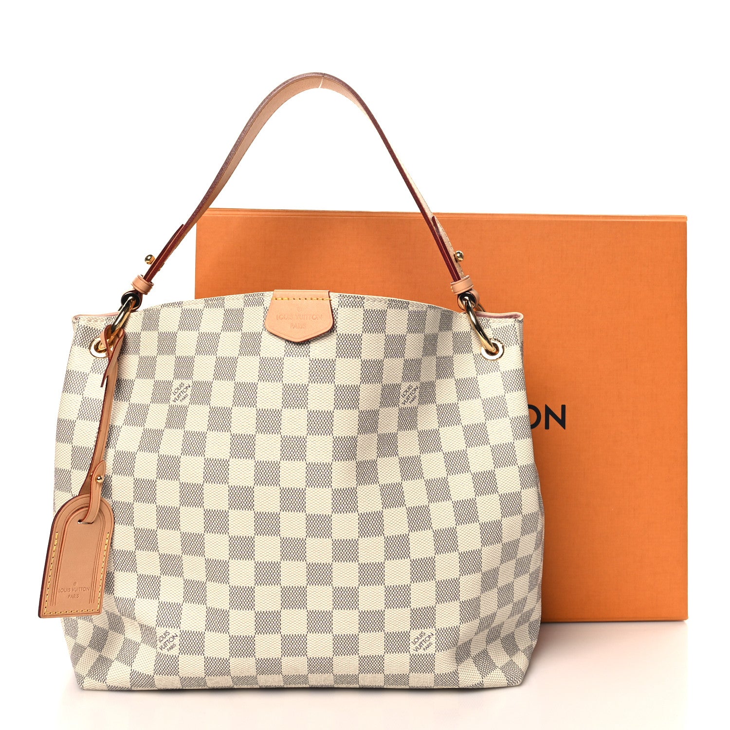 Louis Vuitton Damier Azur Graceful PM Rose Ballerine 10 of 10