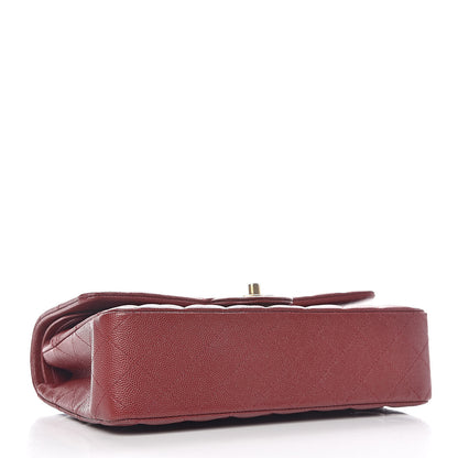 Chanel Iridescent Caviar Quilted Medium Double Flap Burgundy 4 of 9