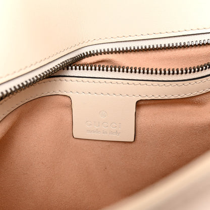 Gucci Calfskin Matelasse Small GG Marmont Shoulder Bag White 6 of 9