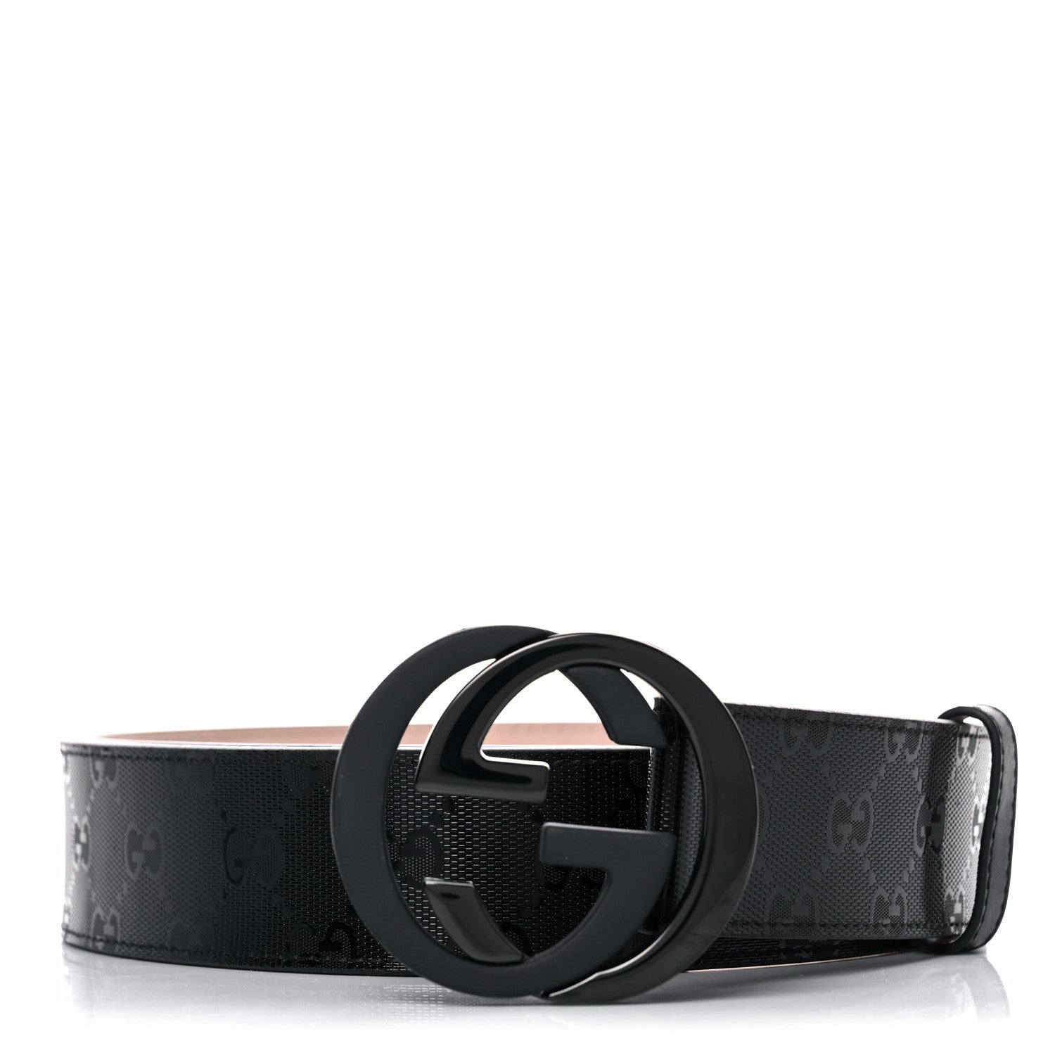 Gucci Imprime Monogram Interlocking G Belt 105 42 Black 1 of 8