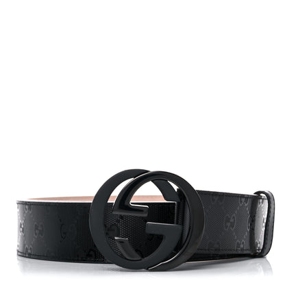 Gucci Imprime Monogram Interlocking G Belt 105 42 Black 1 of 8