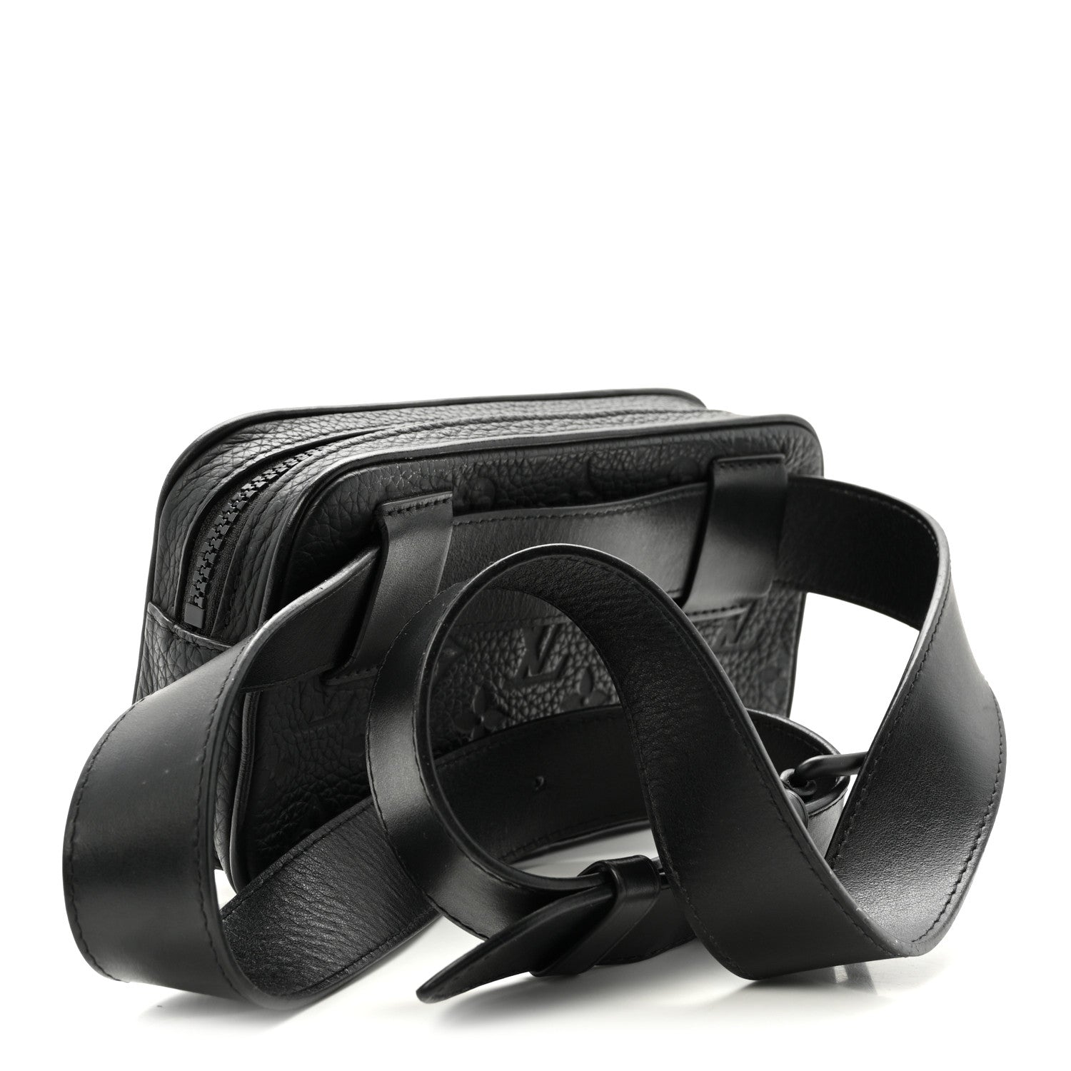 Louis Vuitton Taurillon Monogram Uniformes Solar Ray Soft Pochette Volga Belt Bag Black 2 of 8