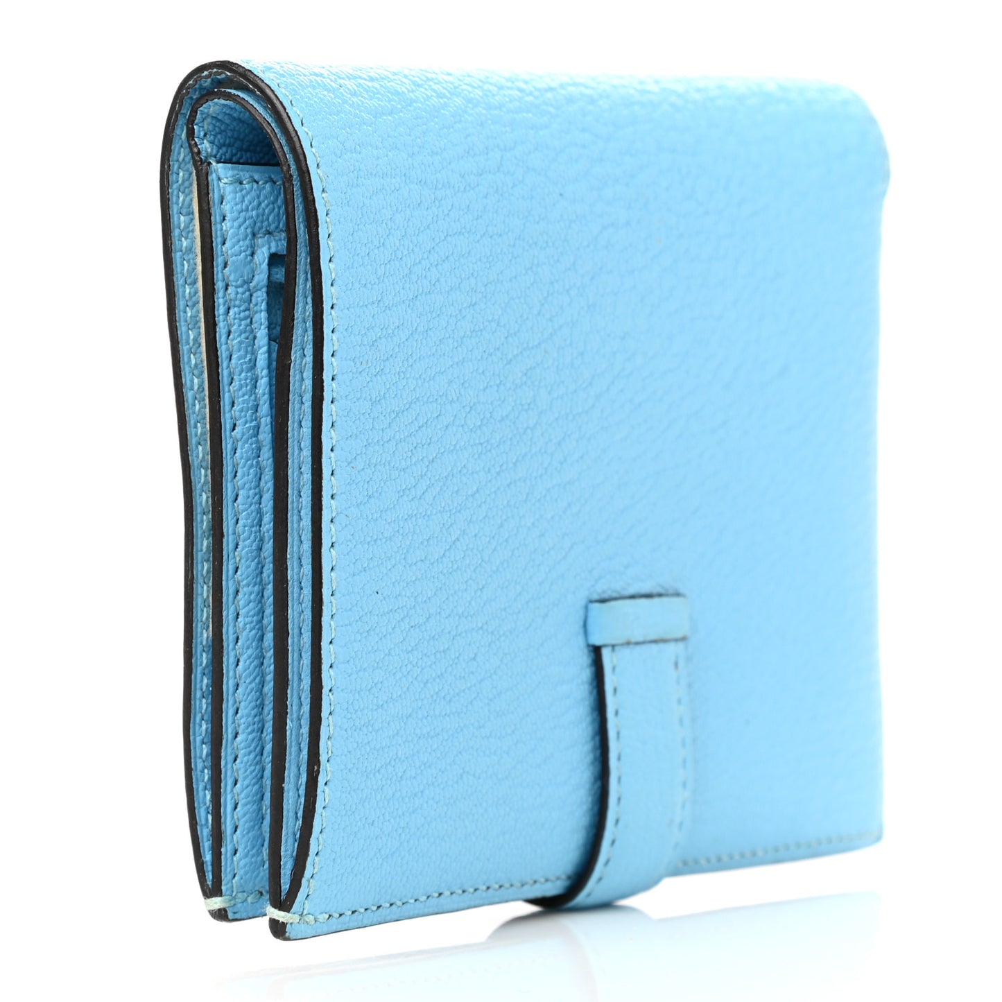Chevre Mysore Bearn Compact Wallet Celeste