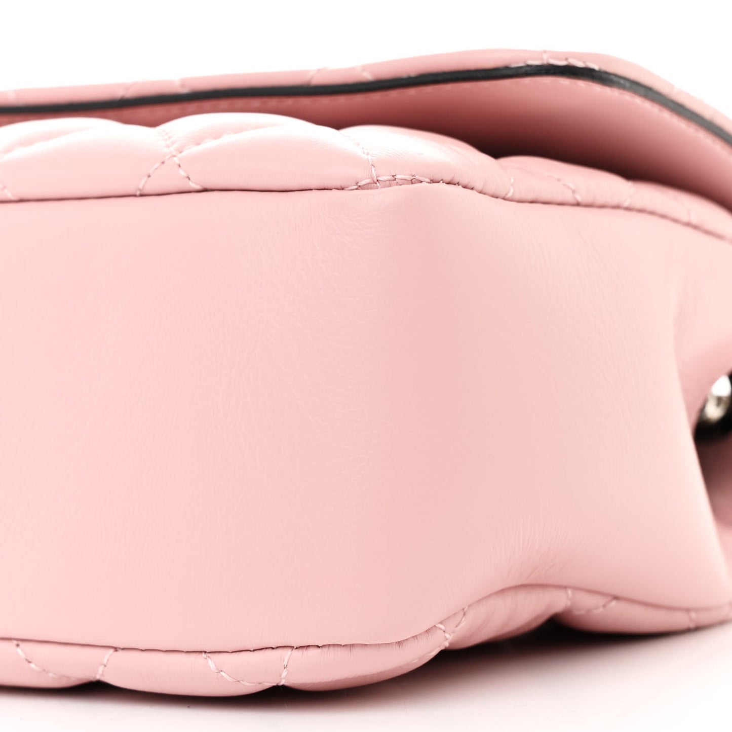 Nappa Quilted Medusa Chain Crossbody Light Pink