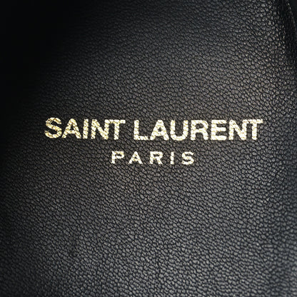 Saint Laurent Glazed Calfskin Le Loafer 15 Penny Slippers 40 Black 9 of 10