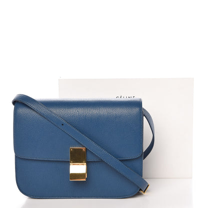 Celine Goatskin Medium Classic Box Flap Bag Deepsea 11 of 11