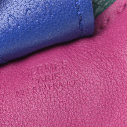 Hermes Milo Lambskin Grigri Rodeo Horse Bag Charm PM Rose Pourpre Bleu Electrique Malachite 3 of 3