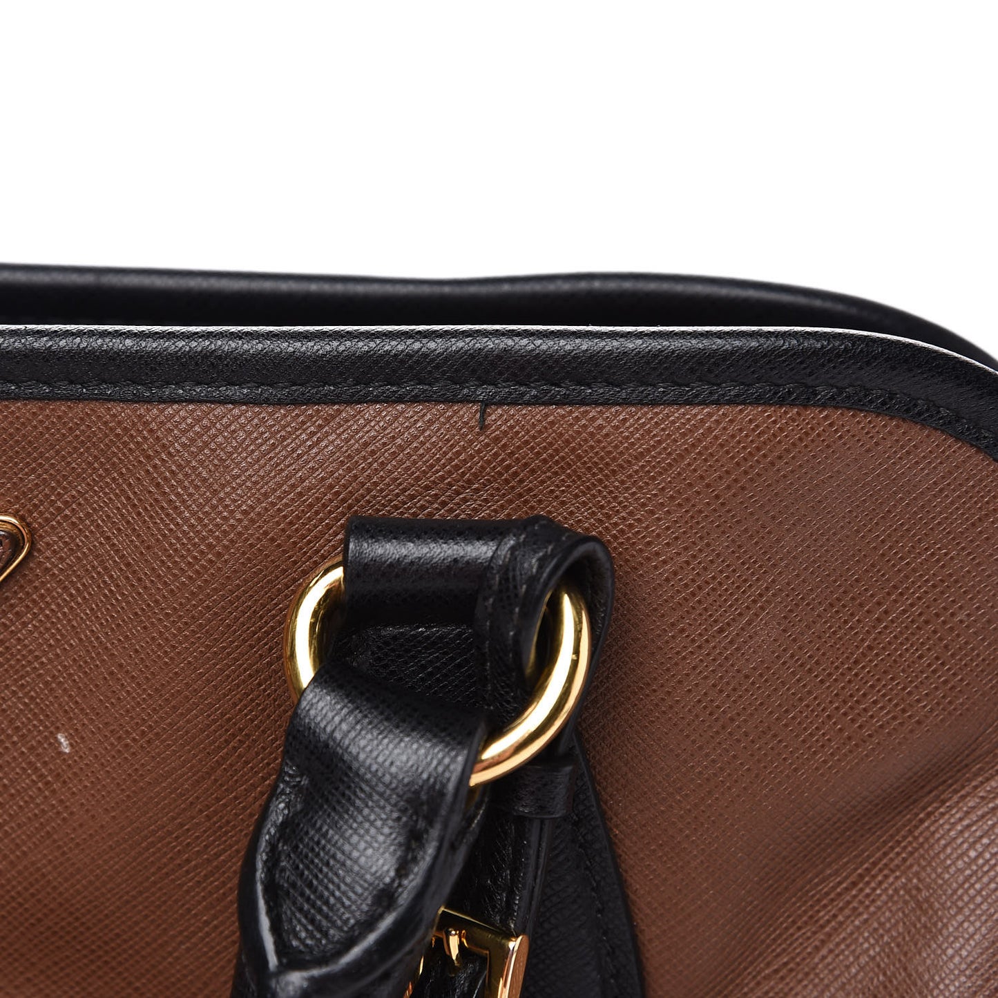 Saffiano Soft Bi-Color Tote Palissandro Black