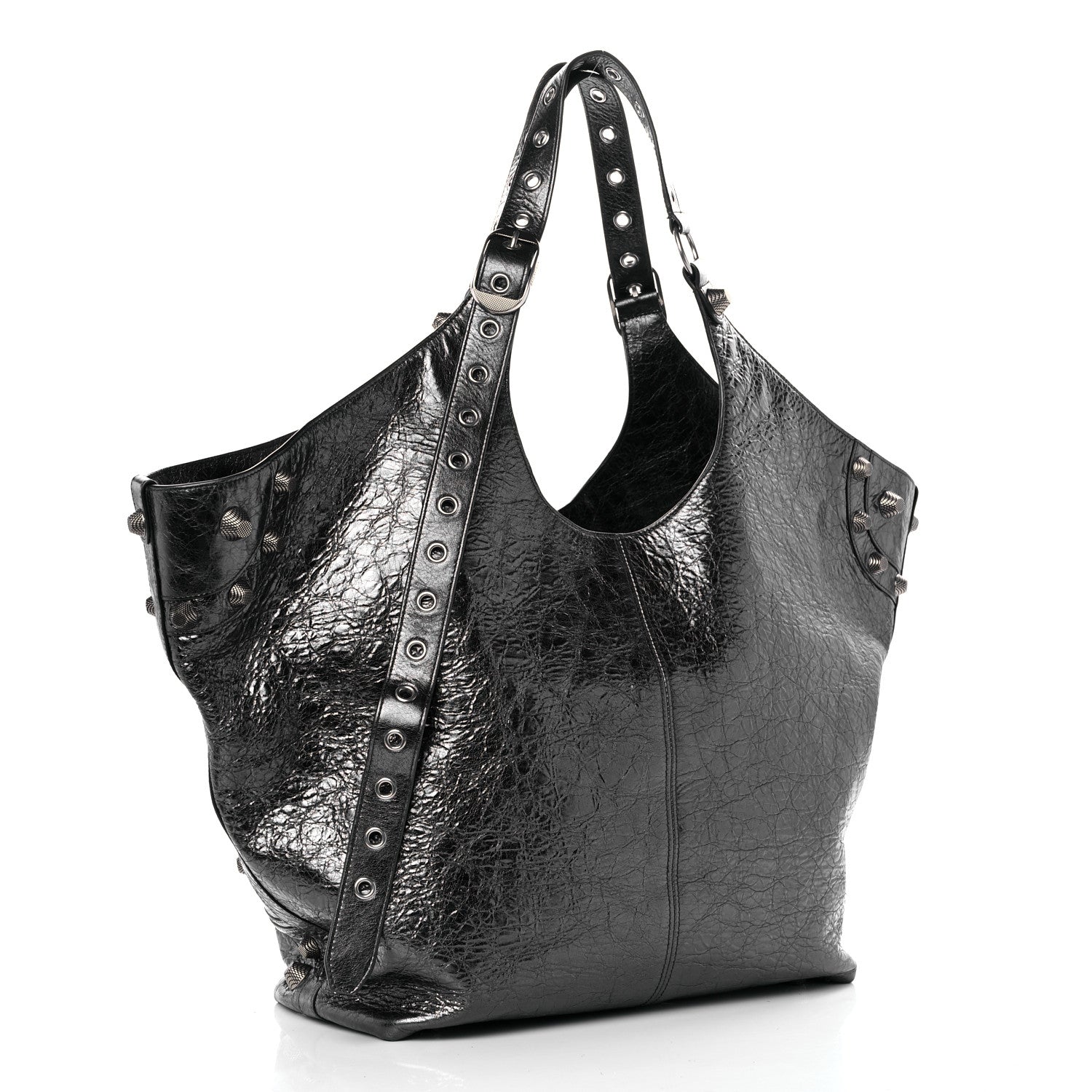 Balenciaga Agneau Arena Large Le Cagole Carry All Bag Steel Grey 4 of 11