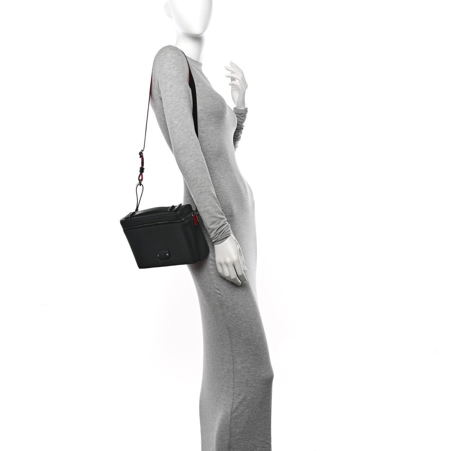 Christian Louboutin Calfskin Kypipouch Small Top Handle Messenger Bag Black 2 of 12