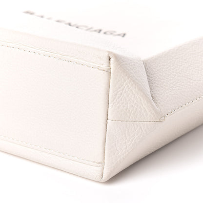 Balenciaga Calfskin Logo Small Shopping Tote White 12 of 12